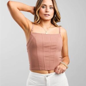 We The Free Dusty Mauve Square-Neck Cami with Adjustable Straps